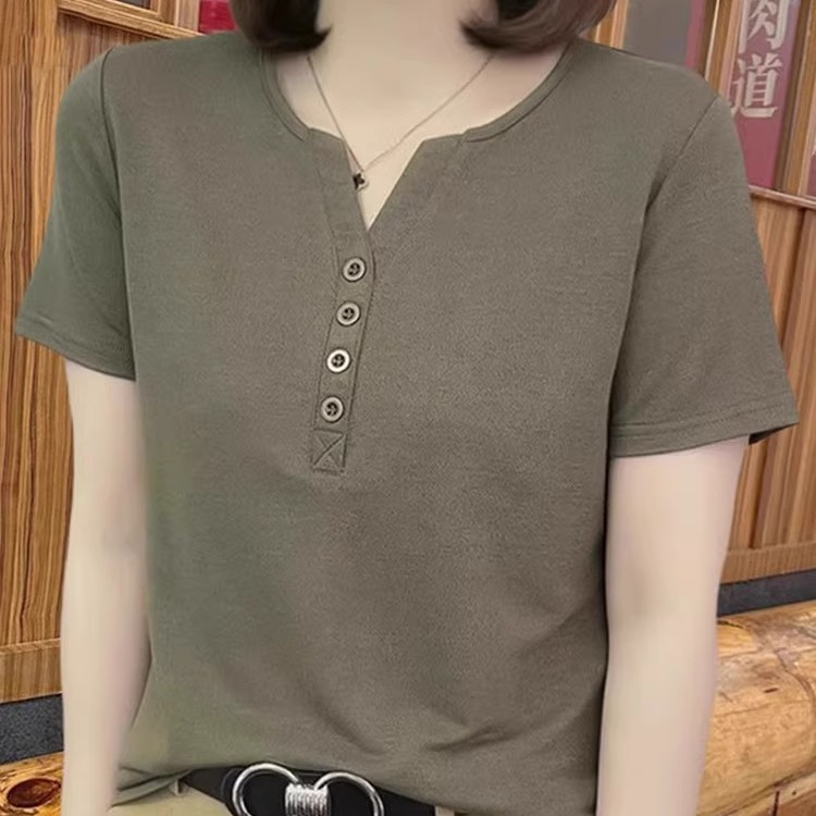 宽松遮肚显瘦大码上衣洋气小衫