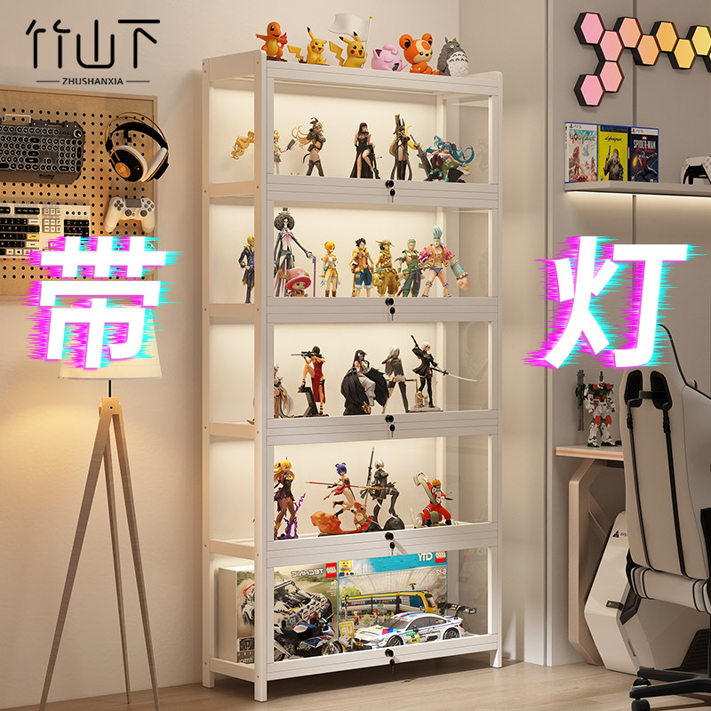 速发带锁柜模型玻璃展示家柜用陈列架子透亚明克力摆件收纳柜