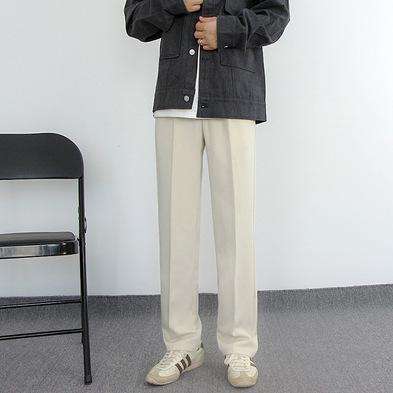 速发西裤裤春感直筒裤垂夏款韩版休闲长裤垂感裤黑色拖地男子霆晟