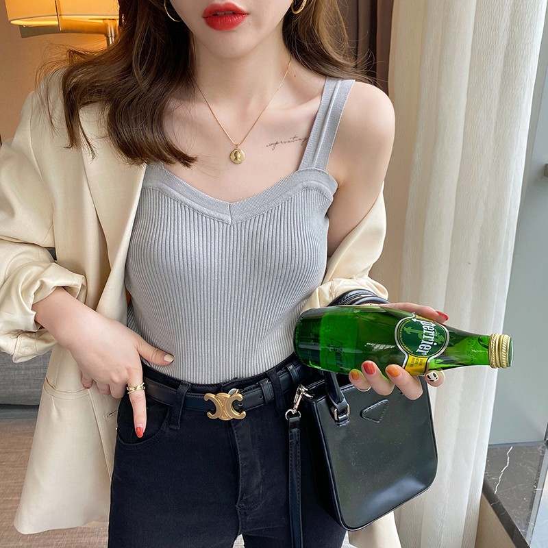 速发针织吊带配春穿搭打底背心小秋白色设计感小众外内秋冬上衣