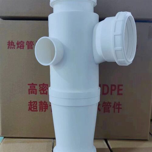 速发旋流四通HDPE压盖柔性承插同层排水静音厂家直销