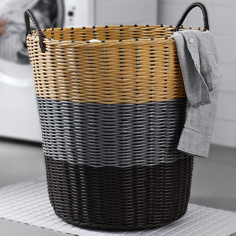 速发轻奢神编脏衣篮家用卫生衣脏间服收纳娄衣物换洗脏衣篓藤器