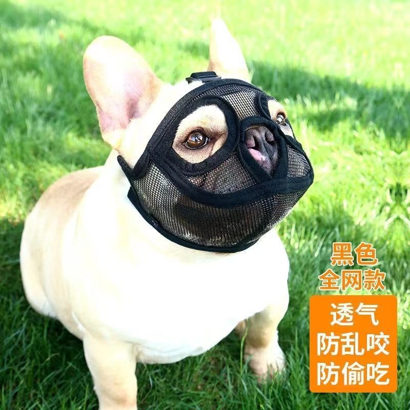 速发法斗嘴套狗短罩防咬防斗吃嘴套面嘴款巴哥犬乱牛犬通用