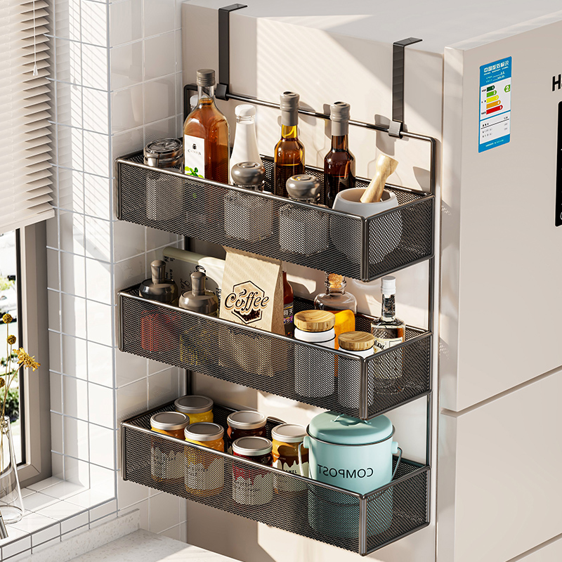 速发冰箱置物架用侧面侧边空间利外多功能挂架悬挂式挂钩收纳整理