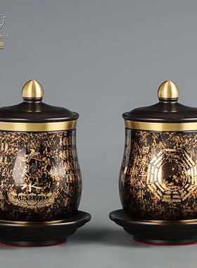 速发供水杯纯铜供家供佛杯家用净水杯供道水杯佛杯八卦大悲咒圣水