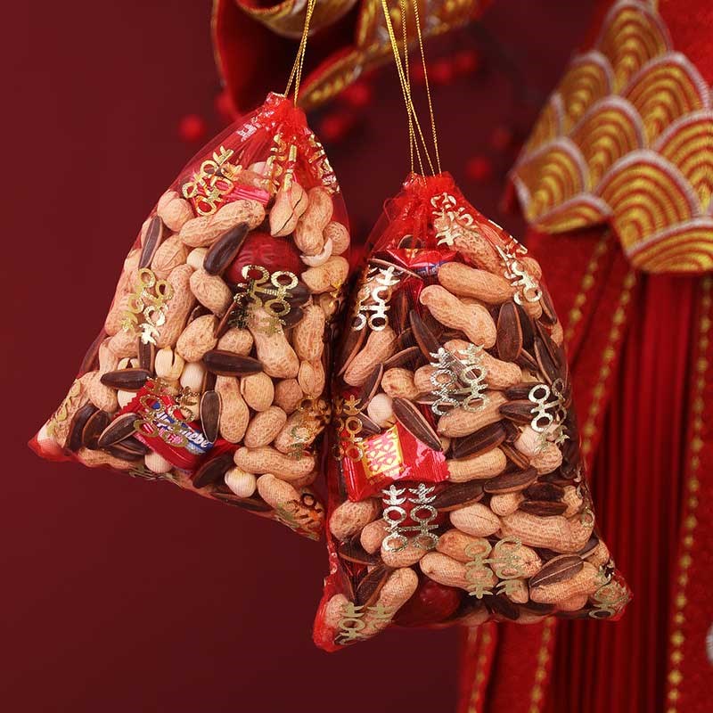 速发结婚袋子庆品纱糖袋回礼婚礼婚包用装大全