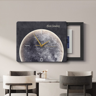 速发箱表箱装饰画月球钟表免打盒强电箱空气开关孔配电电盒子遮挡