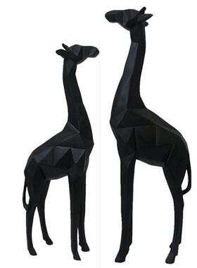 树脂工艺品动物仿真长劲鹿摆件纪念品桌面欧式简约现代装饰品