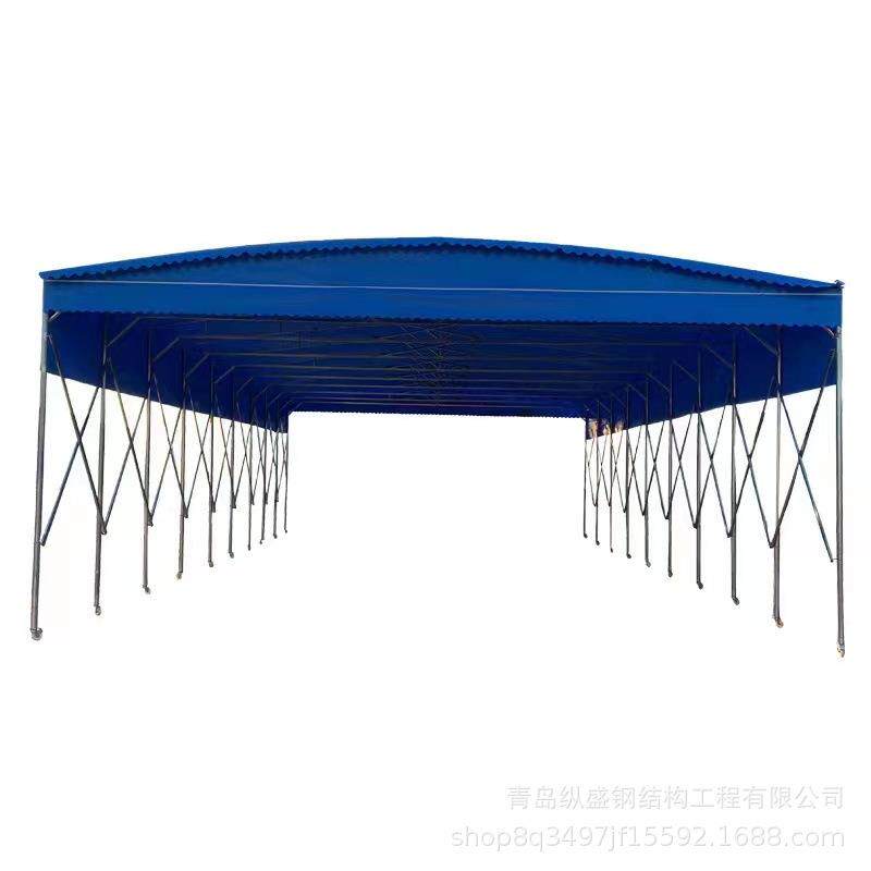 户外移动推拉大型帐篷夜市伸缩式折叠雨棚活动收缩遮阳棚子停
