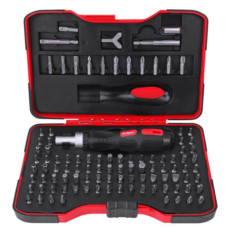 101件棘轮螺丝批套装铬钒钢螺丝刀批头组套一字十字改锥起子