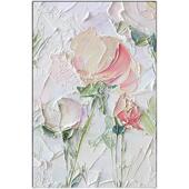 纯手绘油画厚肌理花卉餐厅轻奢装 饰画玄关壁画客厅沙发背景墙挂画