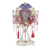 团扇新娘结婚材料包中式 古风秀禾服重工双面双色手工