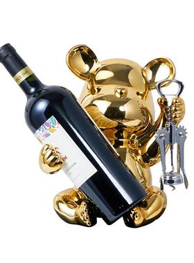 爆款红酒架装饰品酒柜摆件客厅玄关柜轻奢陶瓷工艺品创意礼品