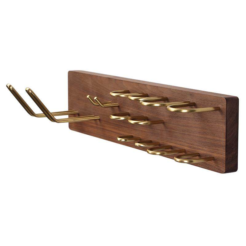 家居北欧实木吹风机收纳架壁挂免打孔家用卫生间风筒置物架子