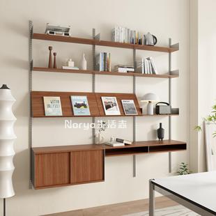 vitsoe606置物架创意轨道书架北欧墙上置物架实木壁挂式 收纳架子