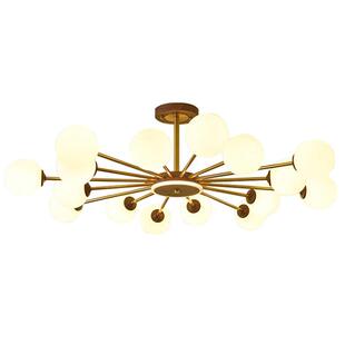 客厅吊灯餐厅灯简约现代大气卧室灯具轻奢中古灯设计师魔豆分子灯