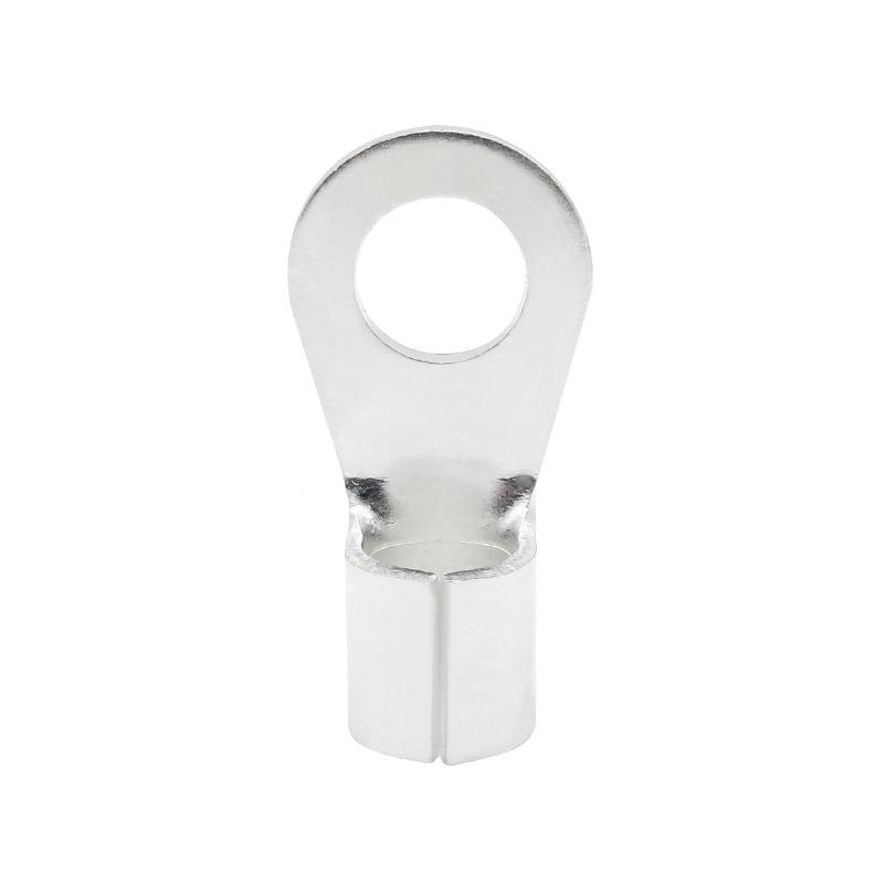 紫铜焊圆口OT裸端子1/2./4/6/1/16/35/950平方冷压接线耳5形头鼻