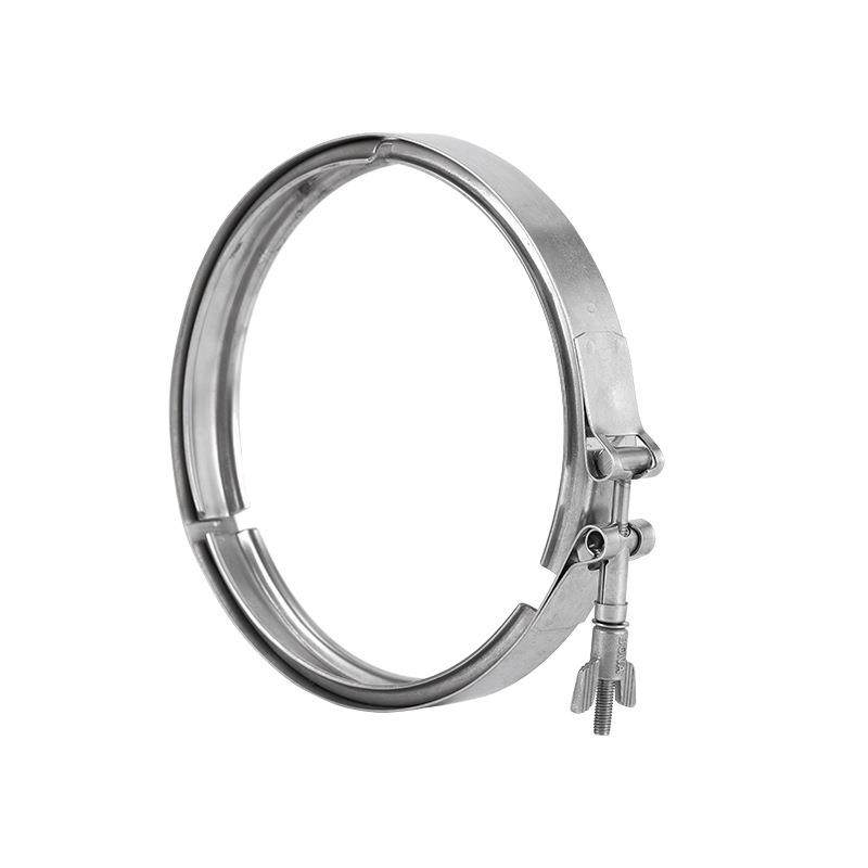 厂家04不锈钢双倍抱箍V型槽抱箍冲压沟槽双倍喉箍管卡管夹