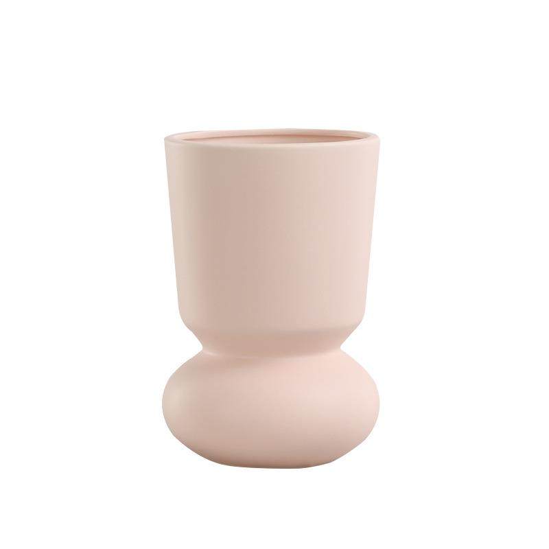 博西家居马卡龙色柱状圆口陶瓷花瓶摆件ins家居样板间软装饰品,家居饰品,花瓶,淘宝优惠券,粉丝福利购,淘宝优惠卷