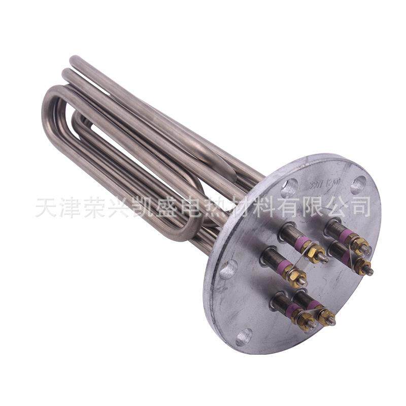 不锈钢法兰电加热管反应釜加热管锅炉电热管法兰导热油发热管