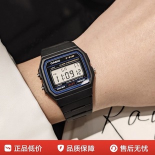 casio卡西欧f91w手表正品 小方块夜光全数字闹钟电子防水学生手表