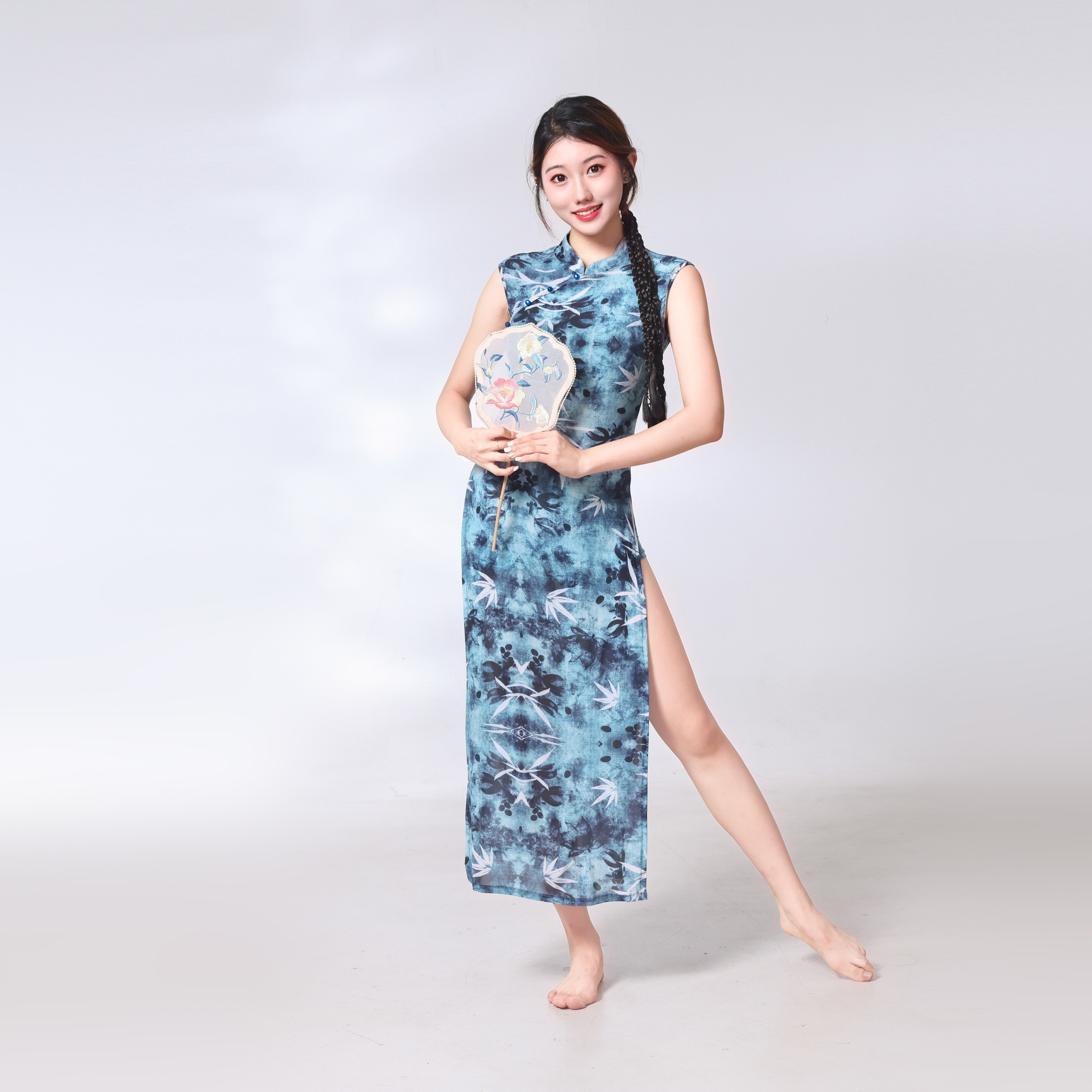 古典舞爵士舞女飘逸显瘦高弹收腰中国风舞蹈服装成人练功服演出服