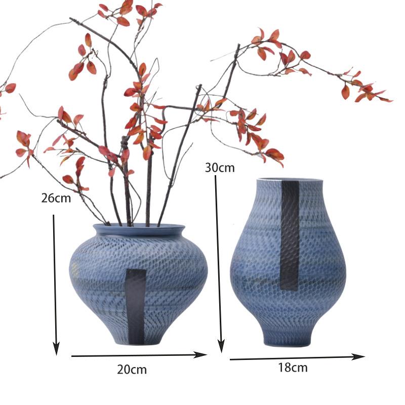 新中工式代简约墨水陶瓷花瓶餐桌样MRB现板房售楼处软装家居艺品