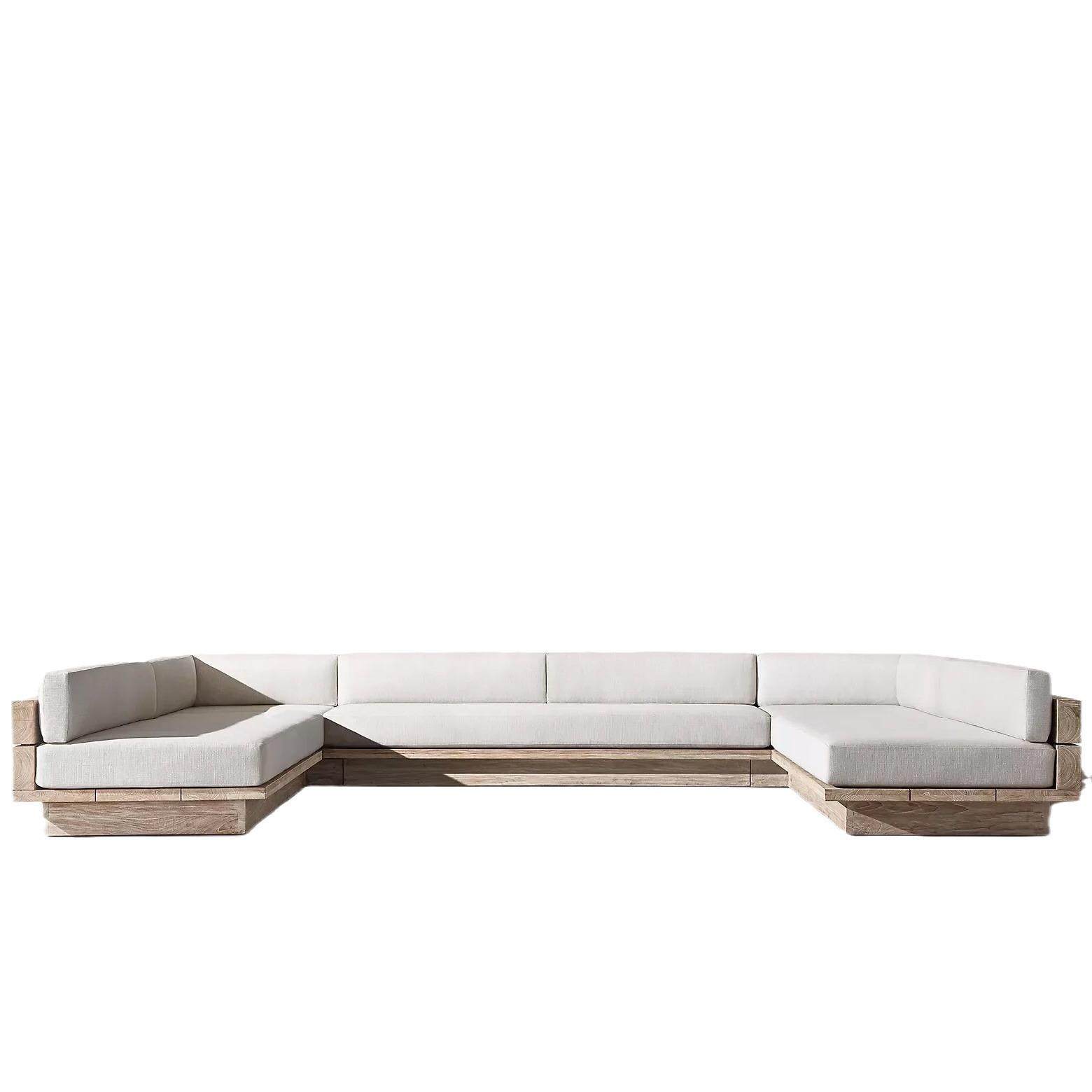 北欧户外花园创意沙发庭院别墅防水防晒柚木做旧室外露天沙发组合,住宅家具,户外沙发,淘宝优惠券,粉丝福利购,淘宝优惠卷