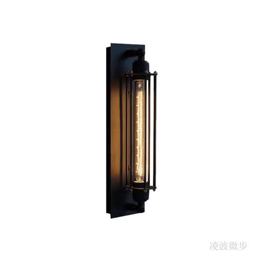 美式工业风壁灯理发店走廊过道个性装饰铁艺爱迪生复古长笛墙壁灯