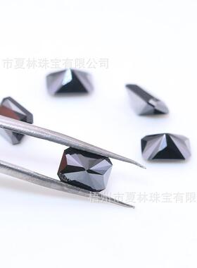 货源黑色雷迪恩切割莫桑石Radiant长方小八角莫桑石