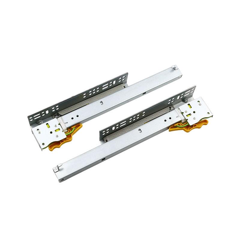 三维调托底三节轨导轨3D把款滑轨橱柜轨屉道节拉手篮HTK托底轨抽