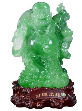 树脂工艺品财源滚滚招佛财神摆件仿玉办公室公司开业礼品工厂