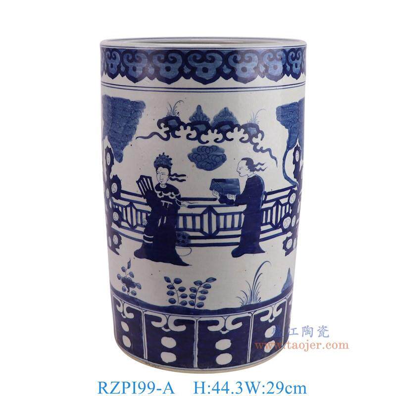 景德镇青花瓷仿古花瓶箭筒茶叶罐花盆摆件家居收藏复古插花装饰品