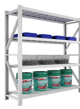 1.8米高白色仓储货架仓库家用铁架子三层置物架多层地下室杂物架