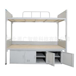 制式上下床成人双层高低床钢制组合床含蚊帐架床单人下柜公寓床