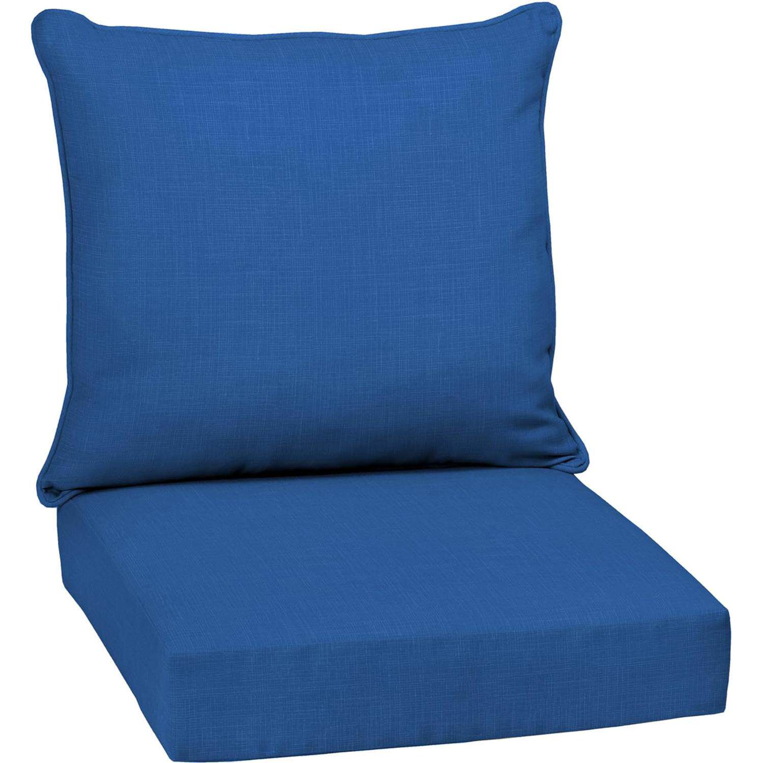 户外垫子藏青色深蓝色防水靠垫开发单人编藤庭院沙发海绵坐垫