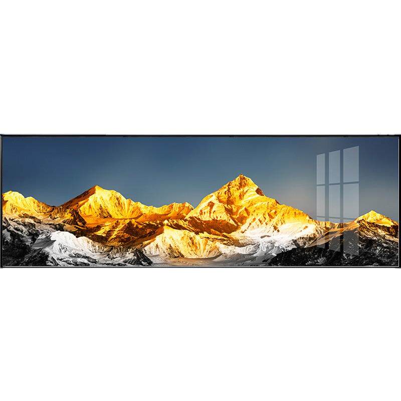 新中式背靠金山客厅装饰画轻奢沙发背景墙大气办公室晶瓷挂画