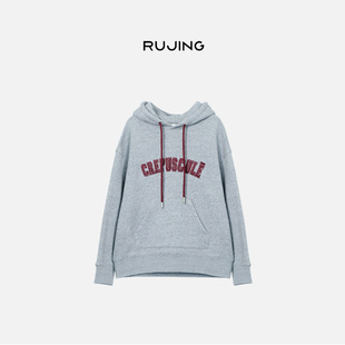 AIM加厚罗家全棉花灰色抓绒卫衣 罗家卫衣 ZJ25E6 黑标 RUJING