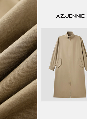 AZ.Jennie丨顶奢【都市巴恩风】立领高密棉斜纹风衣外套