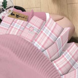 「桃妃妃」林间风铃jk原创制服百搭百褶裙日系学院风短裙粉色裙子