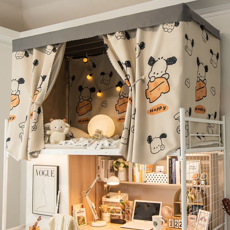 大学生寝室宿舍上铺女加厚遮光床帘下铺男一体式纱帘透气加厚桌帘