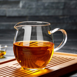 一体家用过滤茶具配件茶海茶滤分茶器 玻璃公道杯加厚耐热带漏套装
