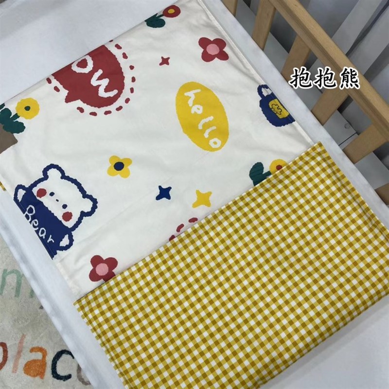 60支加厚A类纯棉垫被套135*60幼儿园午睡盖被套棉花褥子拉链垫套