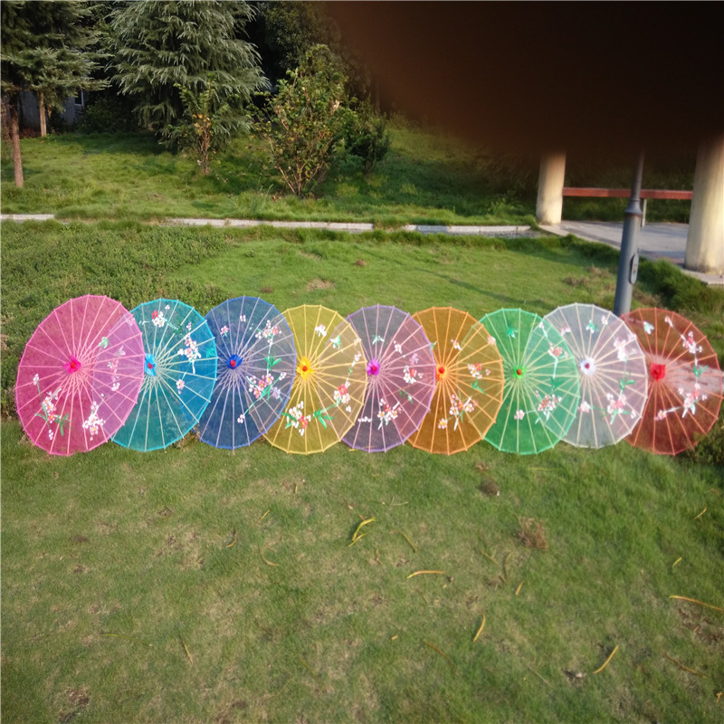 包邮舞蹈伞透明伞工艺伞古典江南雨花伞演出道具伞透明伞儿童小伞