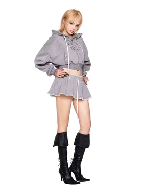 越南正品代购LSOUL性感辣妹连帽卫衣短裙套装运动休闲外套