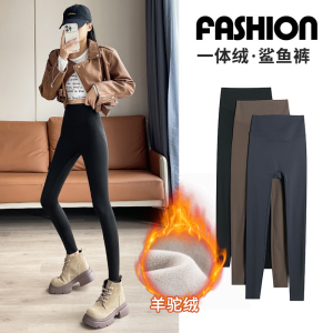 Z1【百人验货】黑金鲨鱼裤高腰收腹提臀瑜伽裤无尴尬线裸感加绒