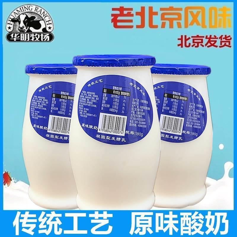 华明牧场原味奶180g*10瓶统工艺老北京酸传风型味凝固酸奶