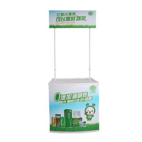 超市组装展示台架子塑料PP折叠促销桌PVC广告展示架促销台可折叠
