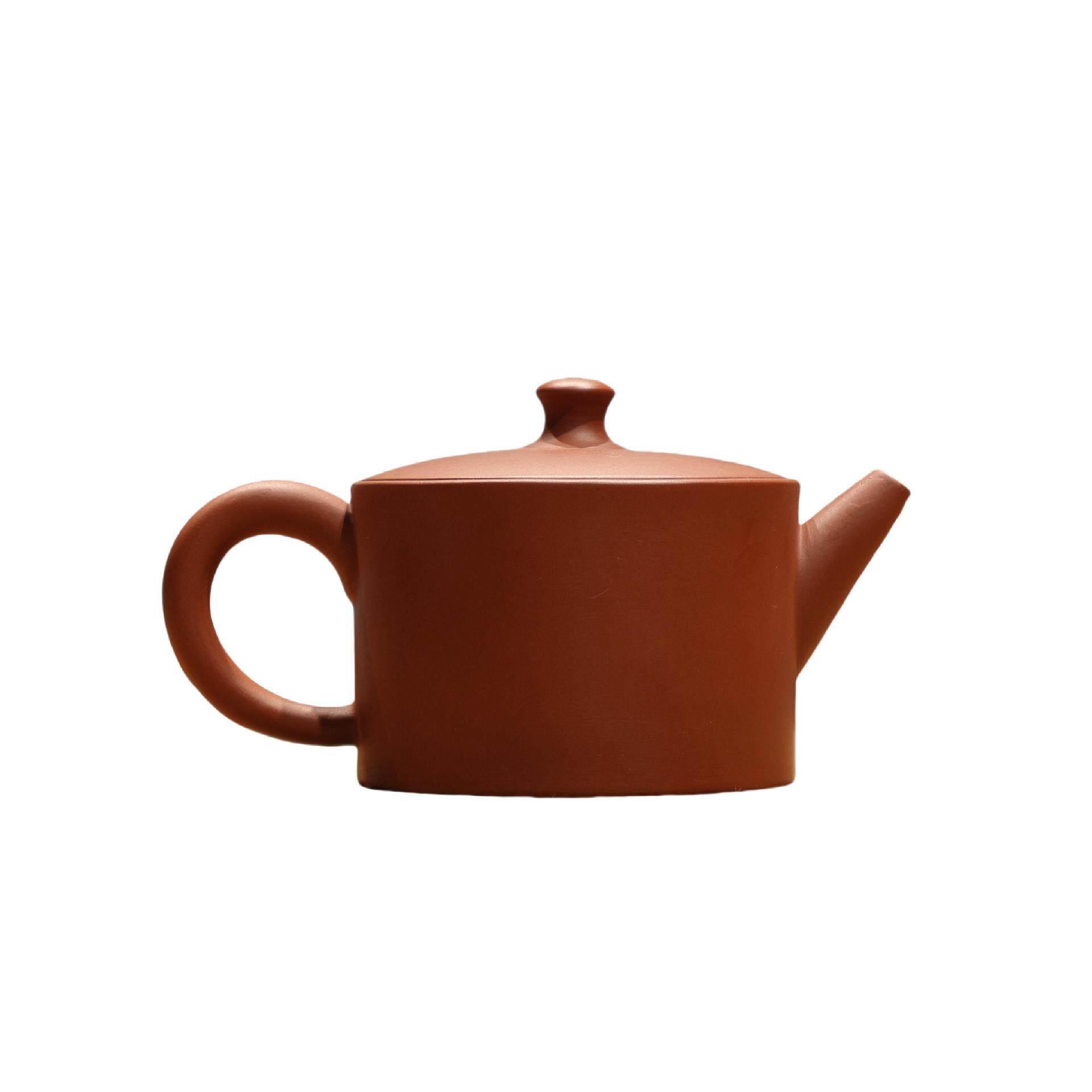 井栏茶壶潮州朱泥茶壶手拉紫砂壶纯手工泡茶器小容量壶工夫茶具