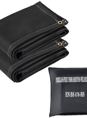 电焊防护毯玻璃纤维布HT800船舶冶炼电焊毯黑色丙烯酸阻燃毯厂家